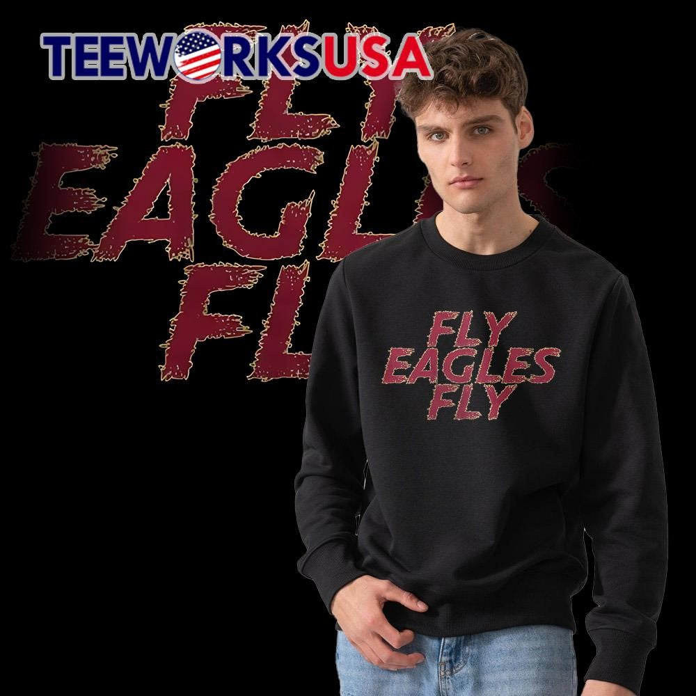 Fly Eagles Football Phrase - Adult & Kids T-Shirts, Sweatshirts & Hoodies apparel design preview 3