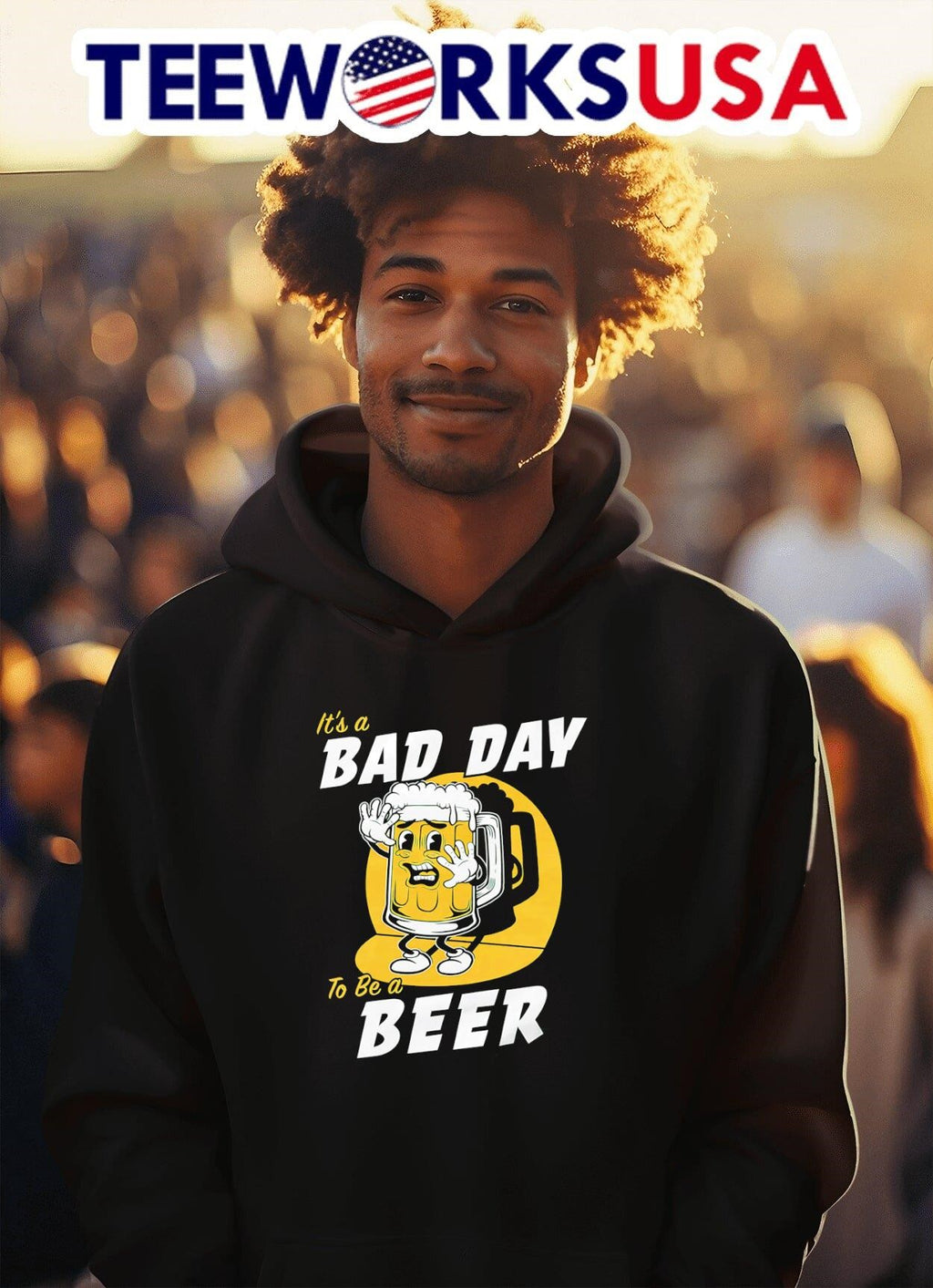 Bad day to be a beer St Patrick's - Adult & Kids T-Shirts, Sweatshirts & Hoodies apparel design preview 2