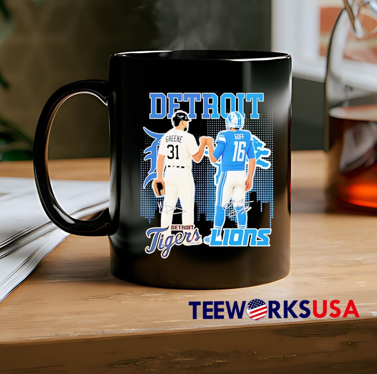 Riley greene and jared goff detroit tigers x lions - Adult & Kids T-Shirts, Sweatshirts & Hoodies apparel design preview 2