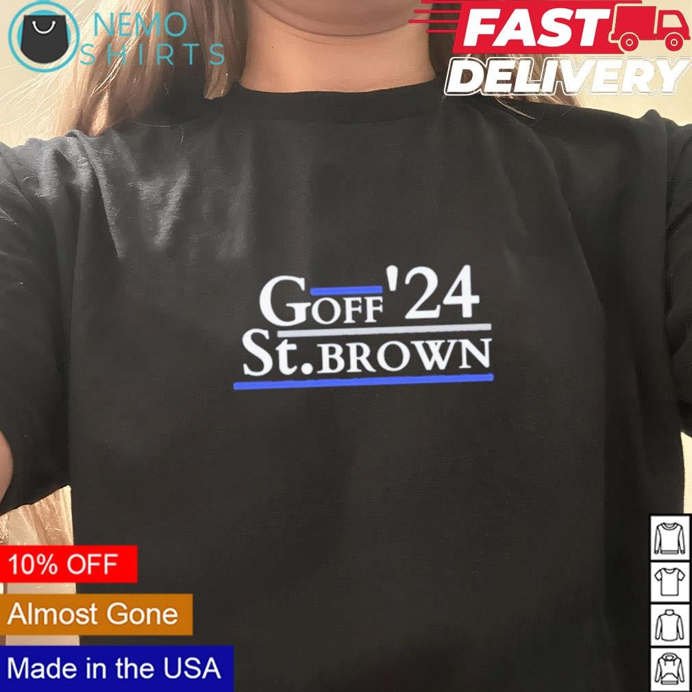 Goff and St. Brown '24 Detroit football - Adult & Kids T-Shirts, Sweatshirts & Hoodies apparel design preview 3