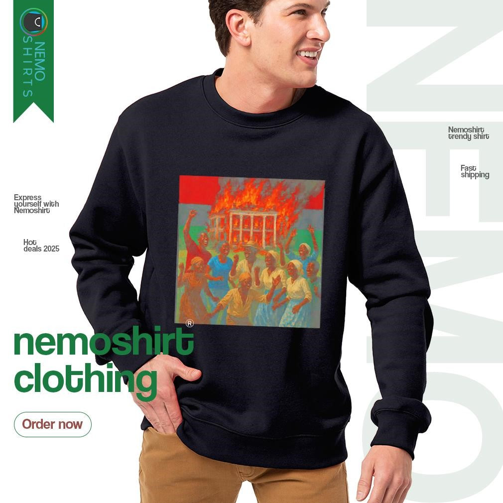 Juneteenth Nottoway Plantation gebrannt - Adult & Kids T-Shirts, Sweatshirts & Hoodies apparel design preview 4