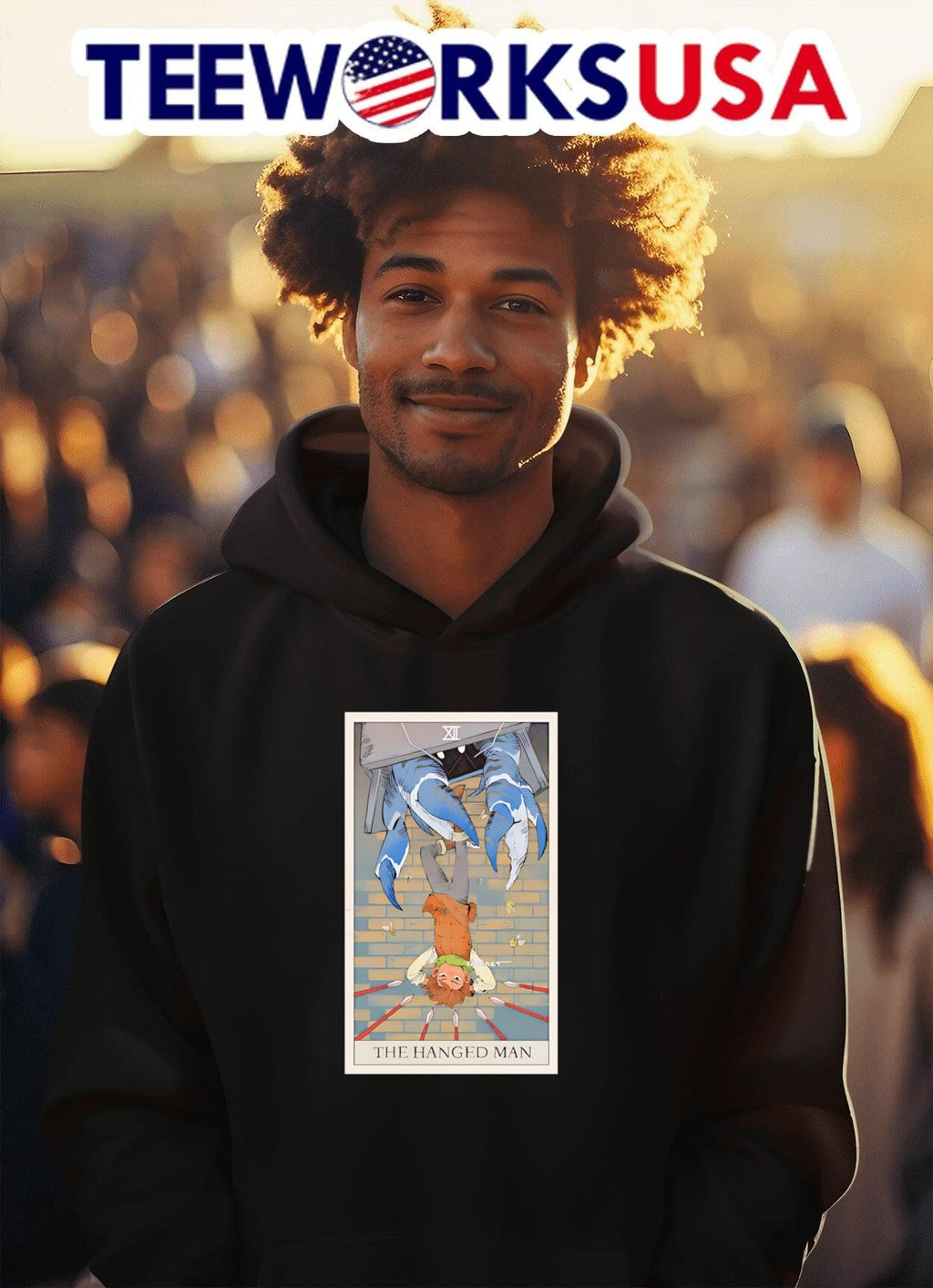 The Hanged Man card - Adult & Kids T-Shirts, Sweatshirts & Hoodies apparel design preview 2