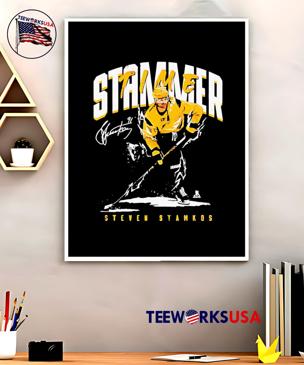 Steven Stamkos Stammer Time Nashville Signature - Adult & Kids T-Shirts, Sweatshirts & Hoodies apparel design preview 5
