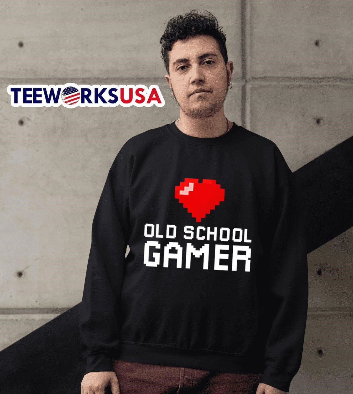 Old School Gamer - Adult & Kids T-Shirts, Sweatshirts & Hoodies apparel design preview 6
