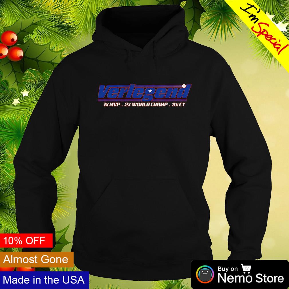Verlegend 1xMVP 2x world champ 3x Cy Justin Verlander - Adult & Kids T-Shirts, Sweatshirts & Hoodies apparel design preview 2