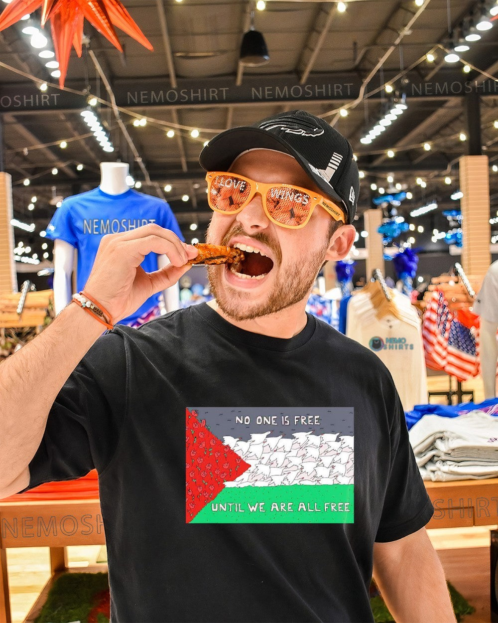 No one is free until we are all Palestine flag - Adult & Kids T-Shirts, Sweatshirts & Hoodies apparel design preview 1