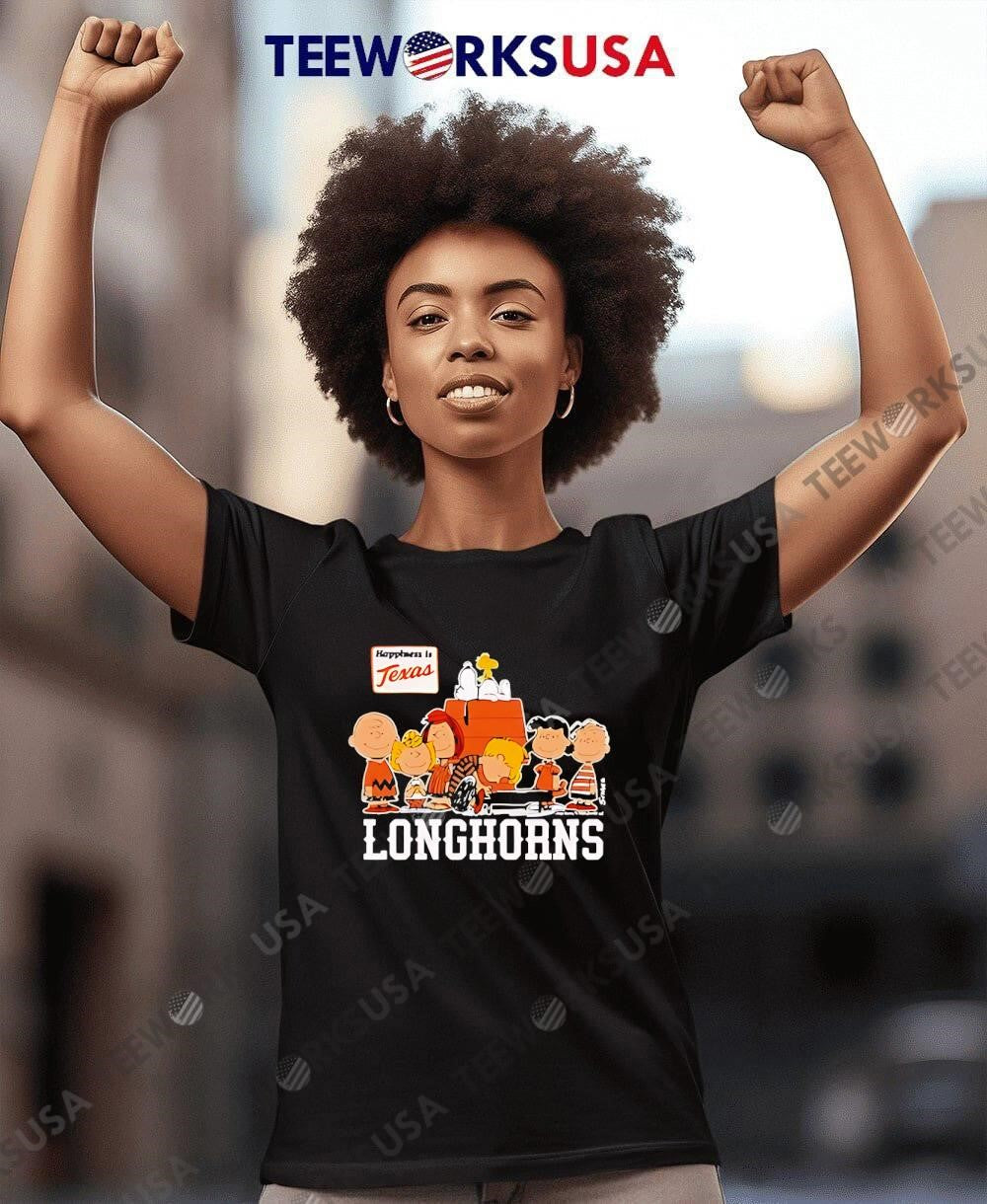 Texas Longhorn The Peanuts Happiness - Adult & Kids T-Shirts, Sweatshirts & Hoodies apparel design preview 8