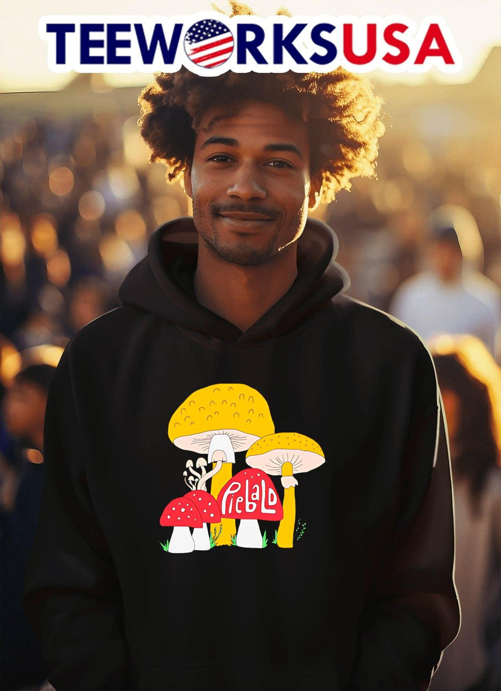 Piebald shrooms green - Adult & Kids T-Shirts, Sweatshirts & Hoodies apparel design preview 2