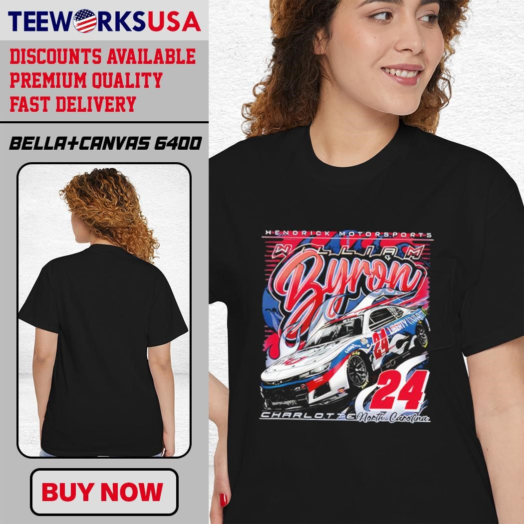 William Byron Motorsports 24 Charlotte North Carolina - Adult & Kids T-Shirts, Sweatshirts & Hoodies apparel design preview 4