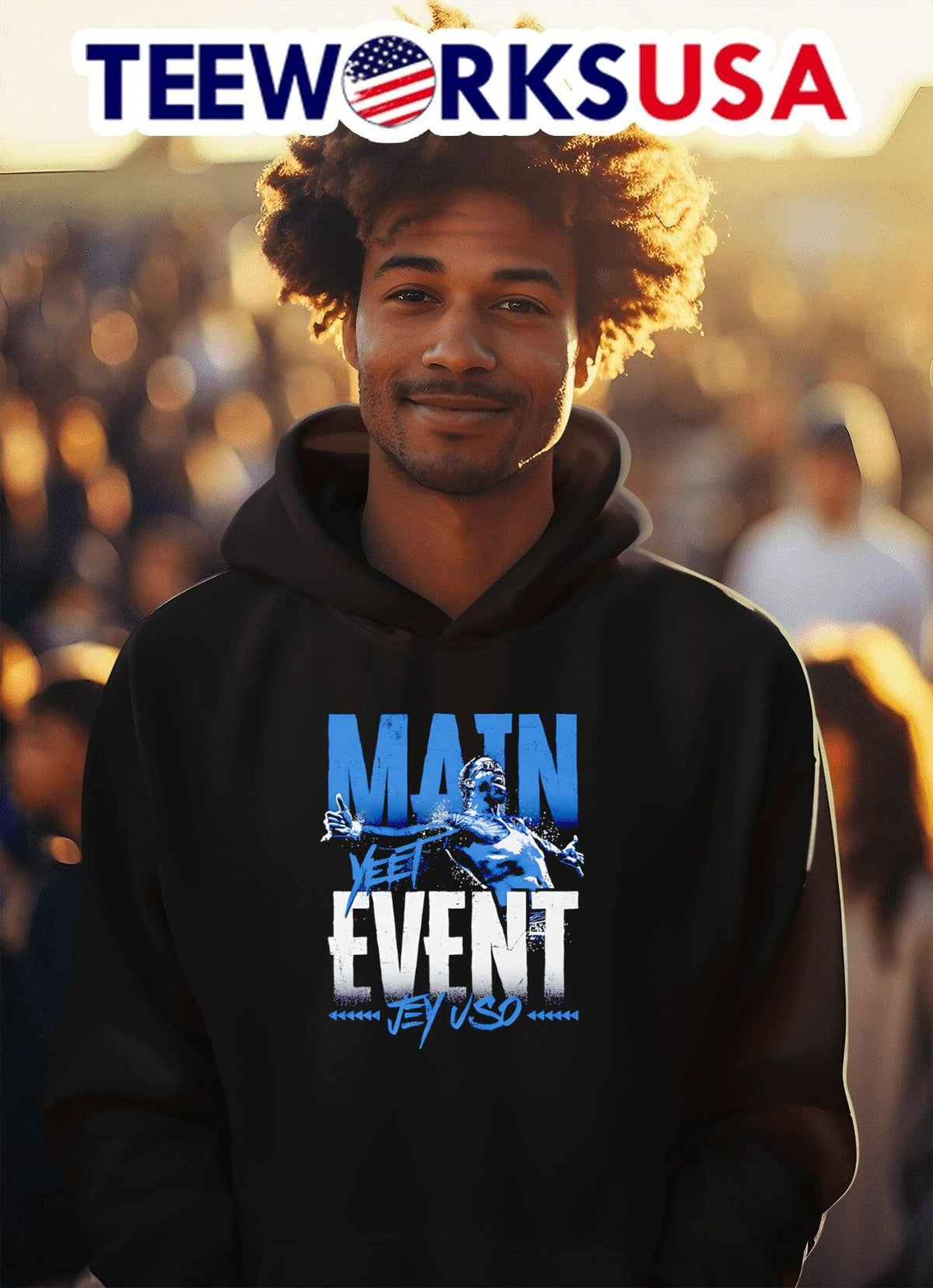 Jey Uso Main Event Yeet - Adult & Kids T-Shirts, Sweatshirts & Hoodies apparel design preview 2