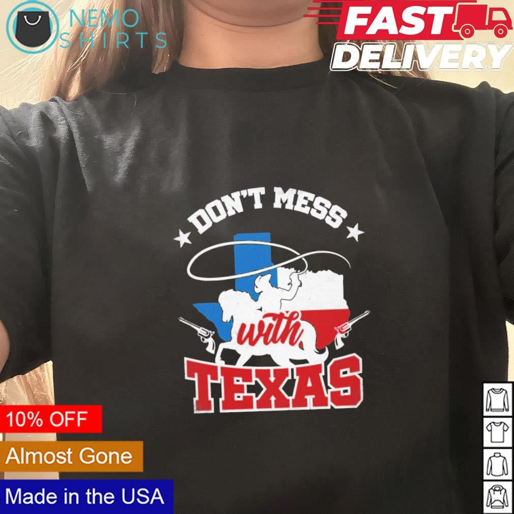 Don't mess with Texas cowboy map - Adult & Kids T-Shirts, Sweatshirts & Hoodies apparel design preview 1