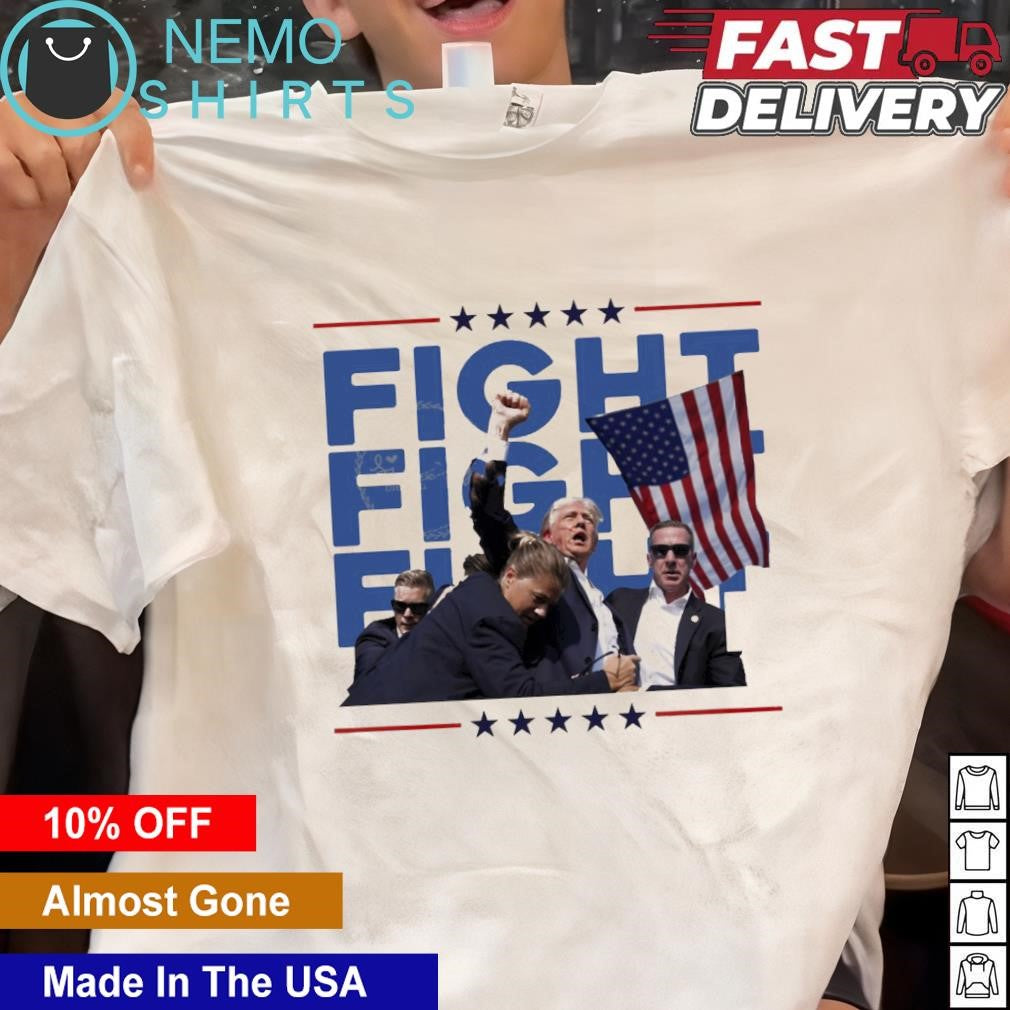 Fight Trump shooting 2024 - Adult & Kids T-Shirts, Sweatshirts & Hoodies apparel design preview 1