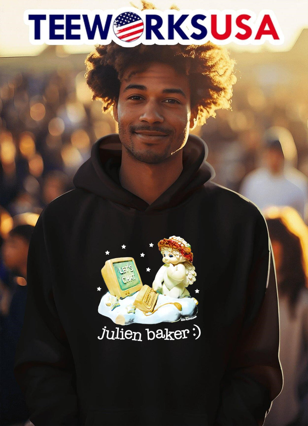 Julien Baker online angel - Adult & Kids T-Shirts, Sweatshirts & Hoodies apparel design preview 2