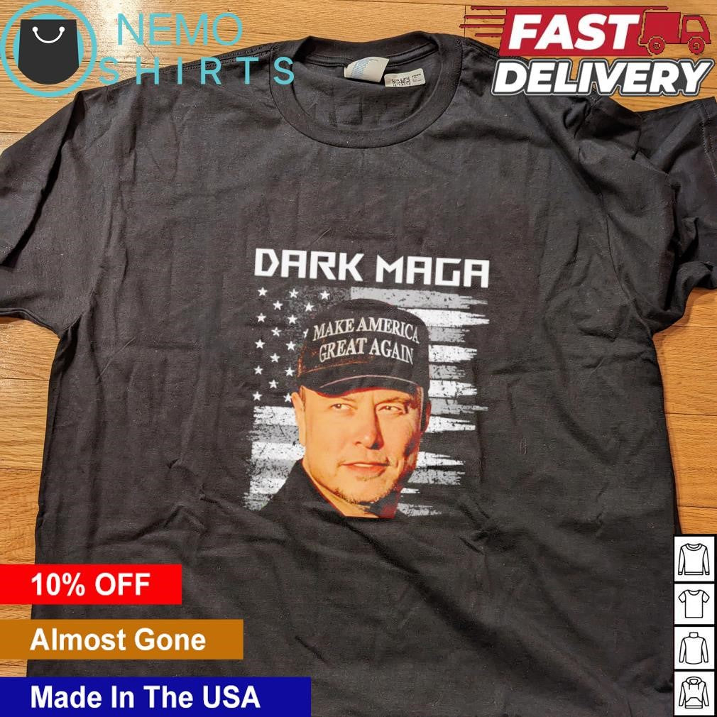 Dark MAGA Elon Musk US flag - Adult & Kids T-Shirts, Sweatshirts & Hoodies apparel design preview 4