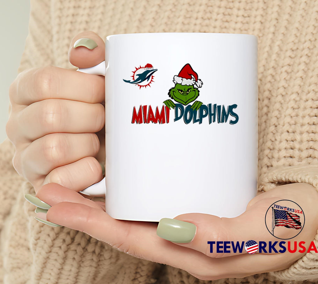 Grinch Dolphins Fin To The World christmas - Adult & Kids T-Shirts, Sweatshirts & Hoodies apparel design preview 6