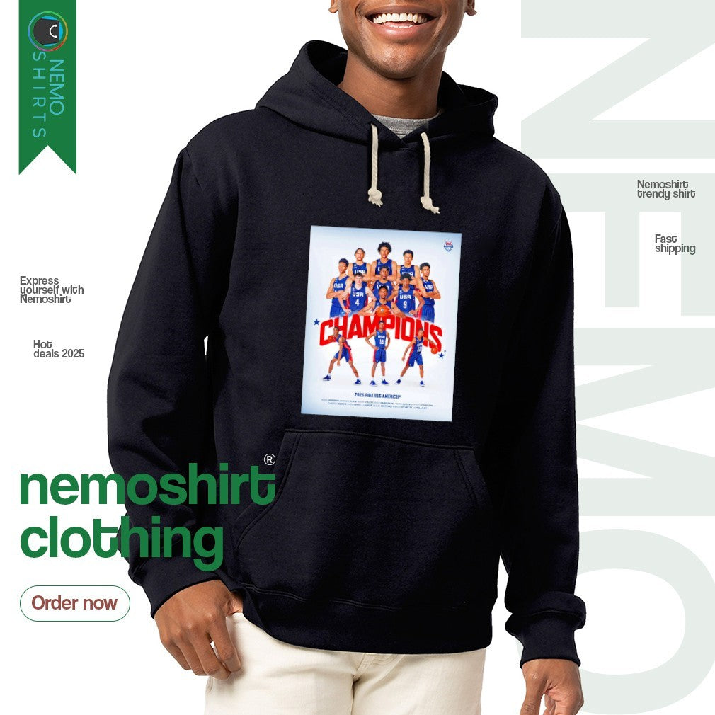 USA basketball 2025 FIBA U16 Americup champions - Adult & Kids T-Shirts, Sweatshirts & Hoodies apparel design preview 2