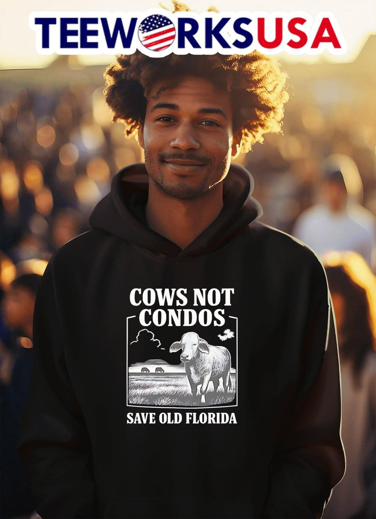 Cows not dondos save old Florida - Adult & Kids T-Shirts, Sweatshirts & Hoodies apparel design preview 2