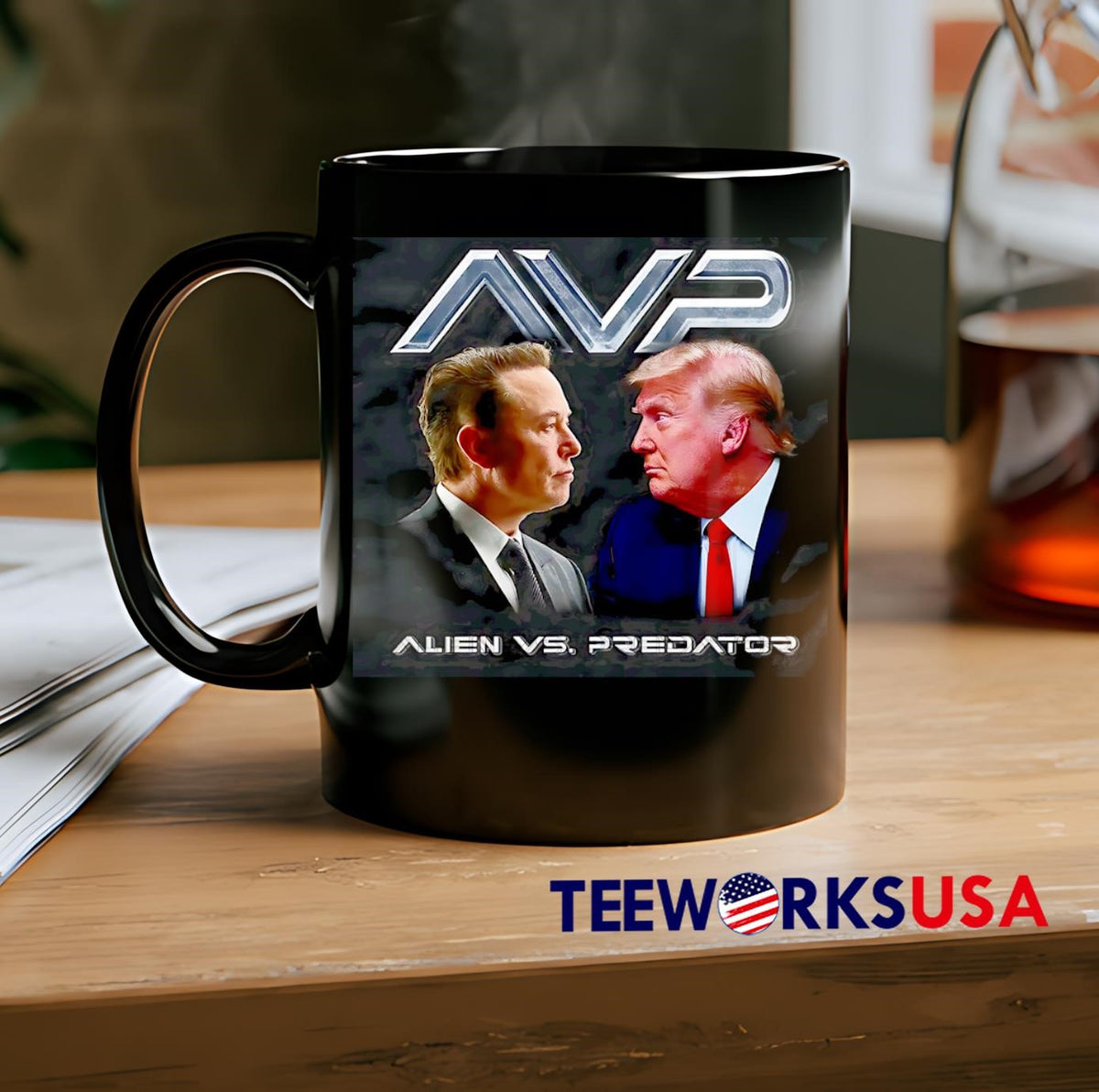 AVP Alien vs Predator Trump Elon - Adult & Kids T-Shirts, Sweatshirts & Hoodies apparel design preview 2