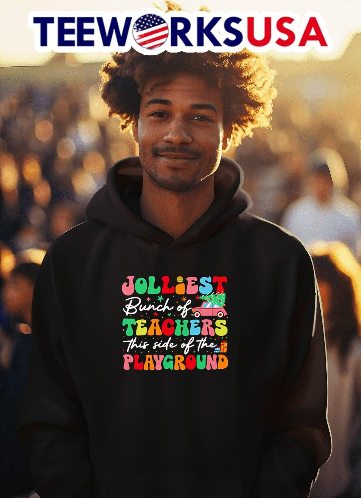 Jolliest bunch of teachers this side the playground - Adult & Kids T-Shirts, Sweatshirts & Hoodies apparel design preview 2