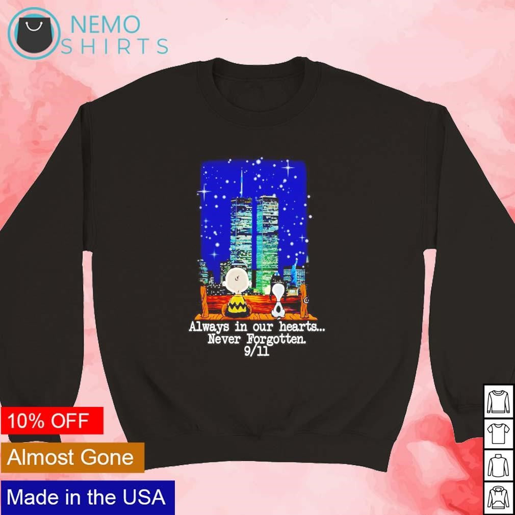 Snoopy Peanuts always in our hearts never forgotten 9 - Adult & Kids T-Shirts, Sweatshirts & Hoodies apparel design preview 3