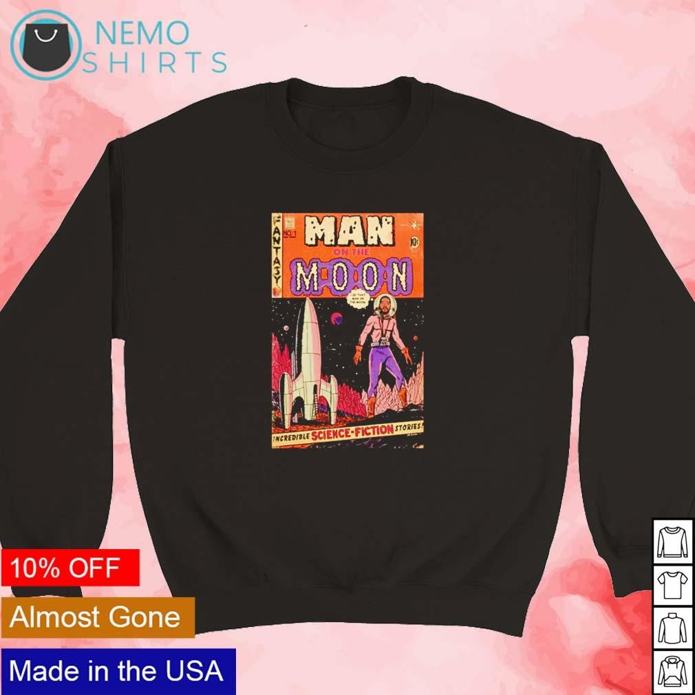 Man on the moon incredible science fiction stories - Adult & Kids T-Shirts, Sweatshirts & Hoodies apparel design preview 5