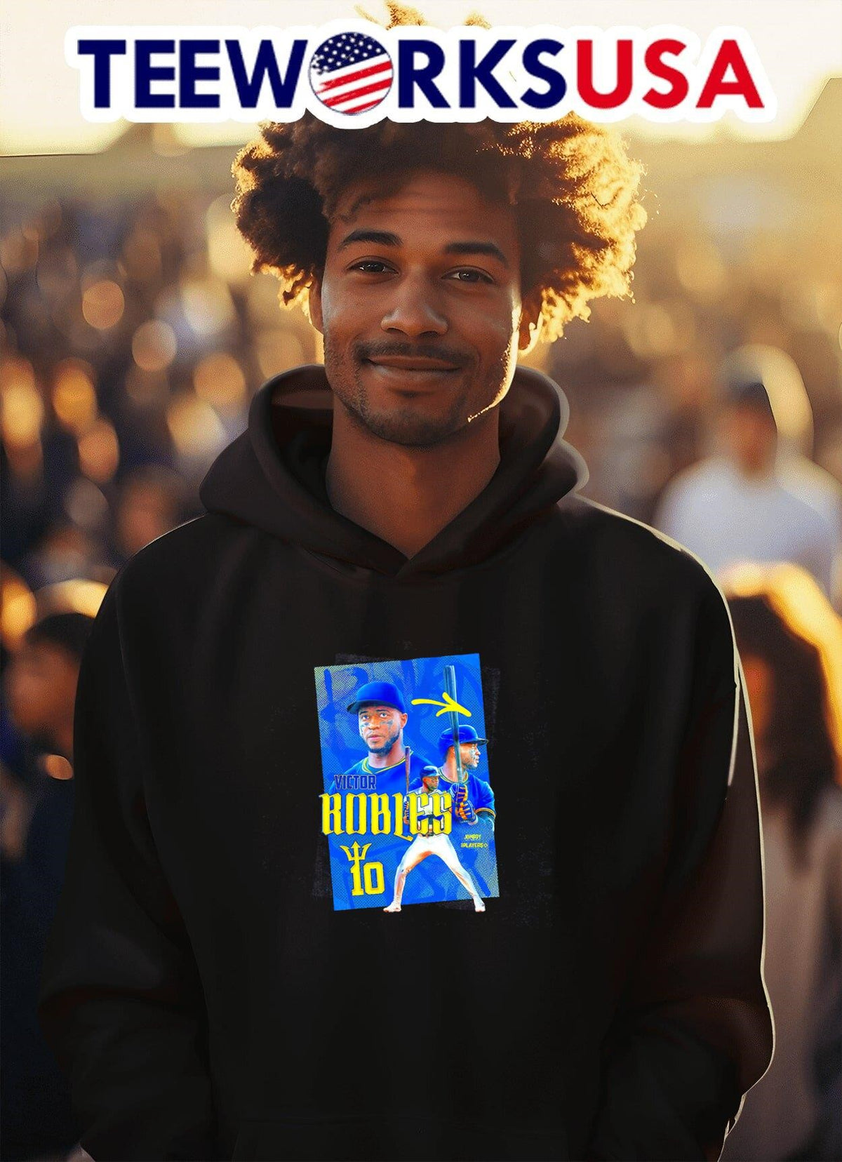 Seattle Mariners Victor Robles 10 - Adult & Kids T-Shirts, Sweatshirts & Hoodies apparel design preview 2