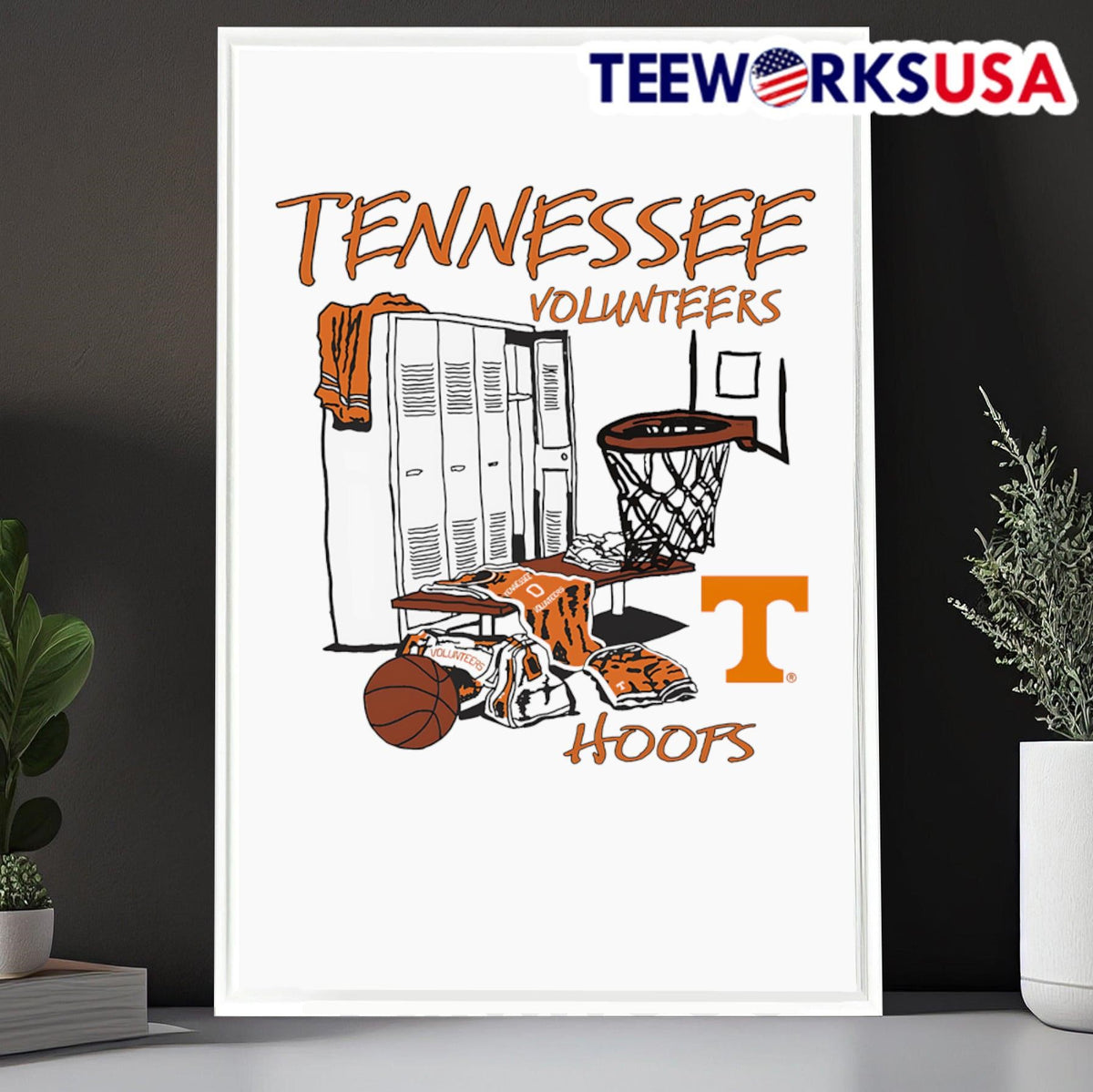 Tennessee Volunteers Hoops basketball - Adult & Kids T-Shirts, Sweatshirts & Hoodies apparel design preview 6