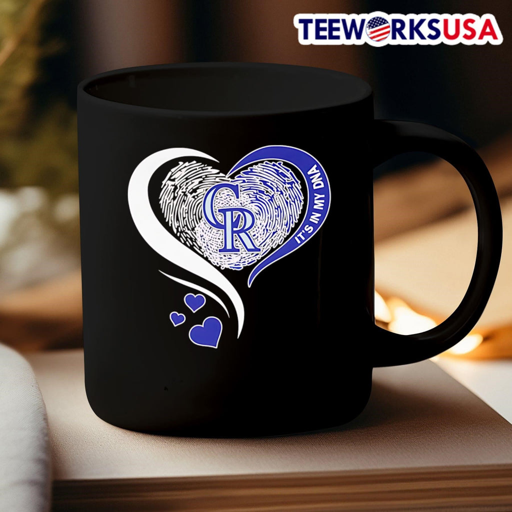 Fingerprint heart it's in my DNA Colorado Rockies - Adult & Kids T-Shirts, Sweatshirts & Hoodies apparel design preview 3