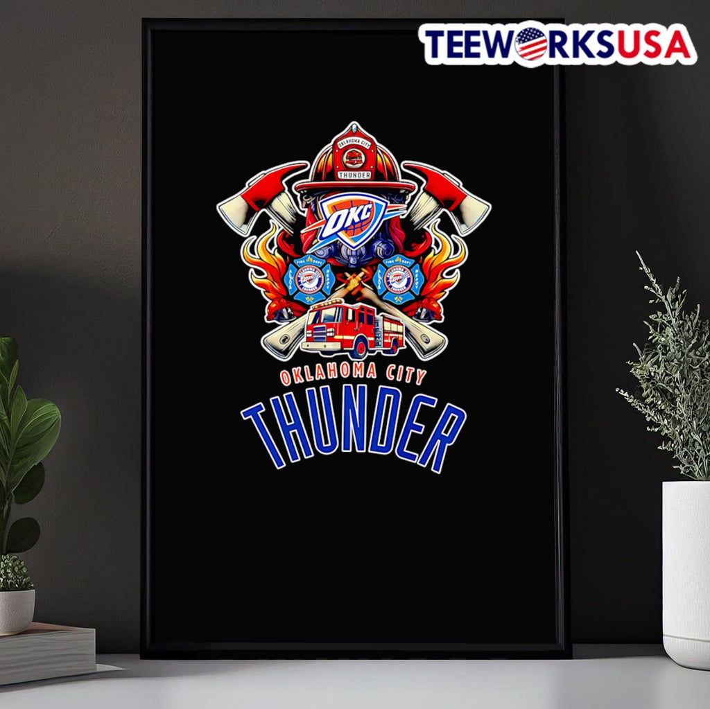 Firefighter Oklahoma City Thunder - Adult & Kids T-Shirts, Sweatshirts & Hoodies apparel design preview 5