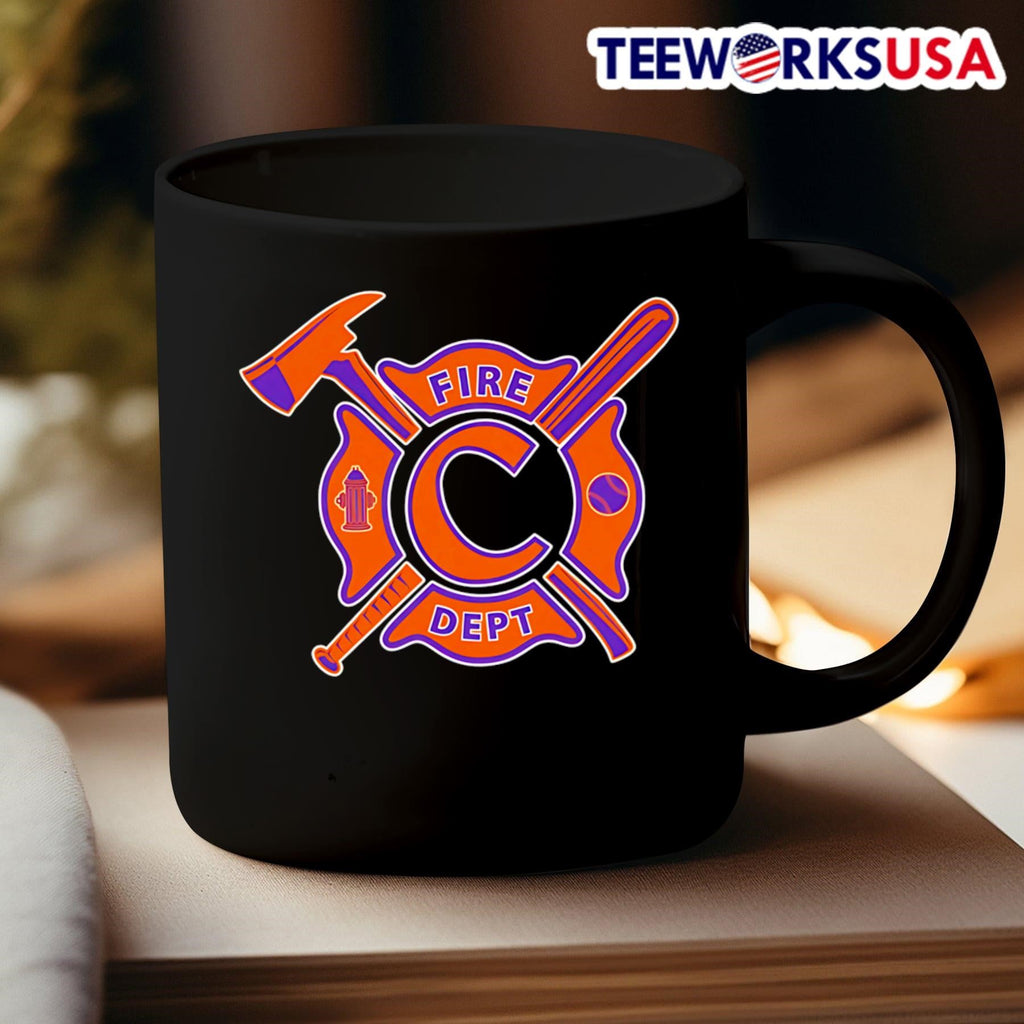 Fire dept Clemson Tigers baseball - Adult & Kids T-Shirts, Sweatshirts & Hoodies apparel design preview 3