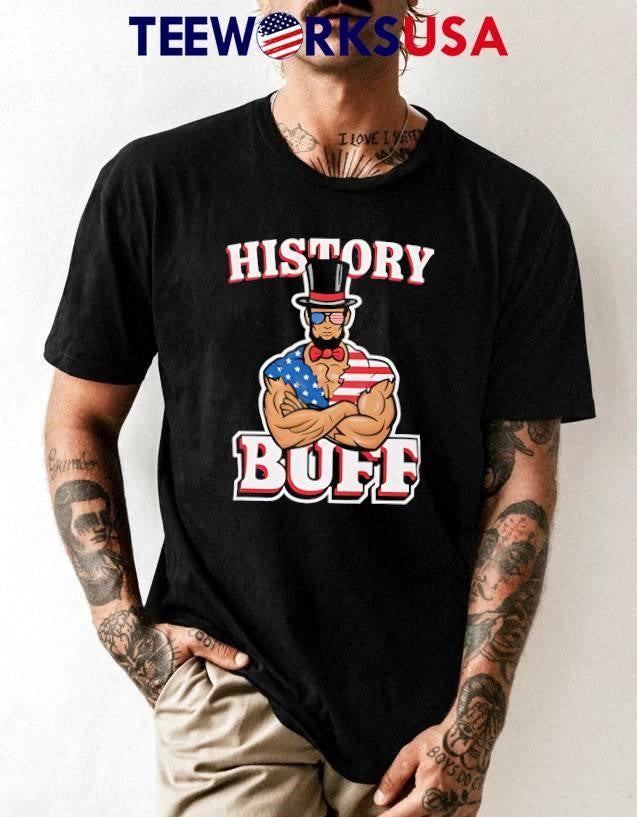 History Buff Abraham Lincoln Gym Bro Meme - Adult & Kids T-Shirts, Sweatshirts & Hoodies apparel design preview 1