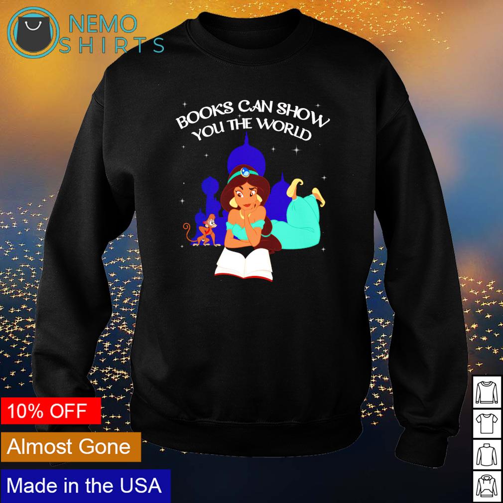 Princess Jasmine books can show you the world - Adult & Kids T-Shirts, Sweatshirts & Hoodies apparel design preview 4
