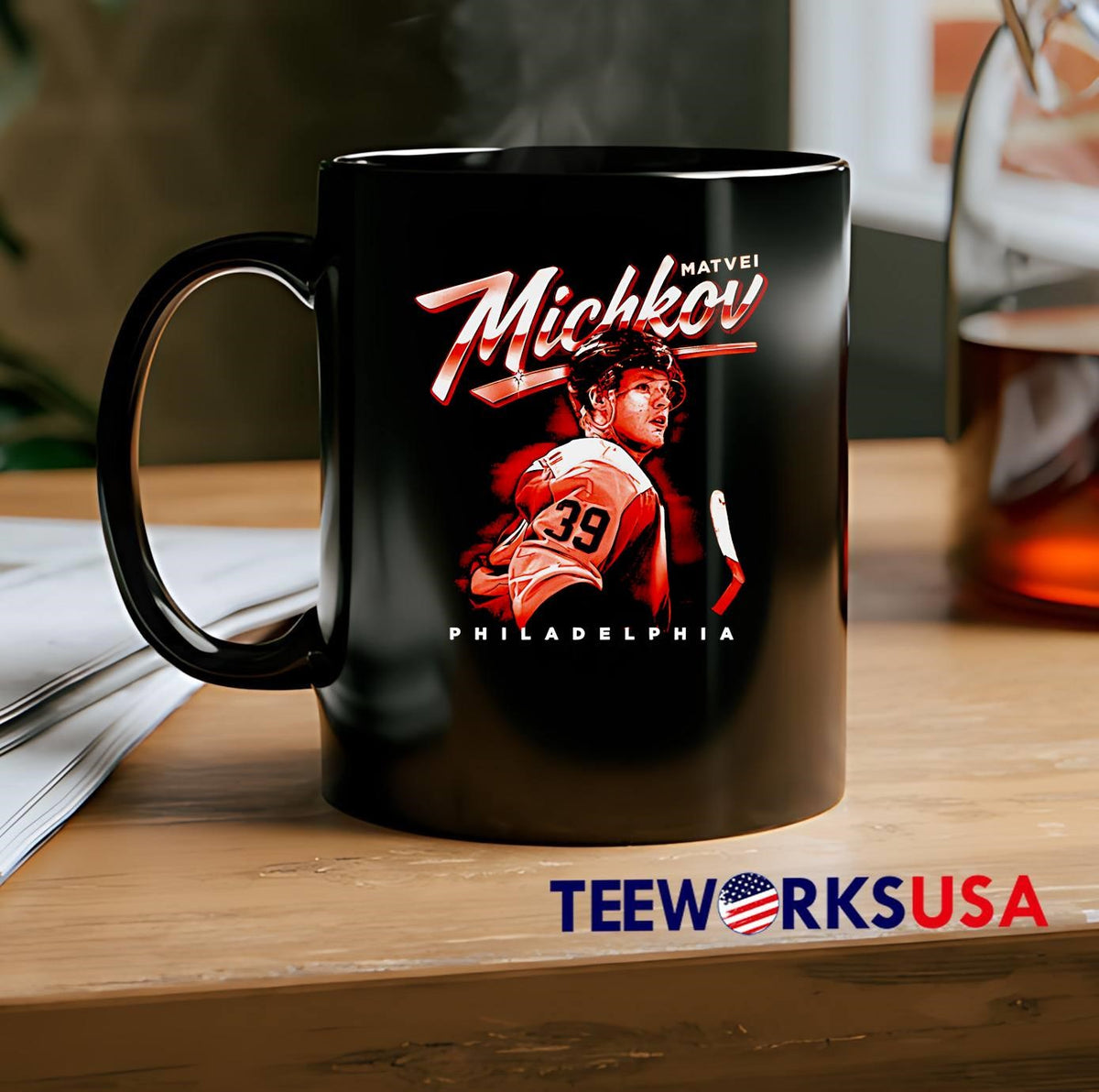 Matvei Michkov Philadelphia Bitmap American ice - Adult & Kids T-Shirts, Sweatshirts & Hoodies apparel design preview 2