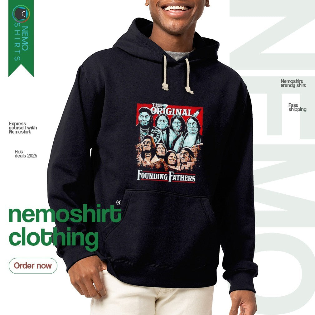 The original founding fathers mount rushmore native - Adult & Kids T-Shirts, Sweatshirts & Hoodies apparel design preview 2