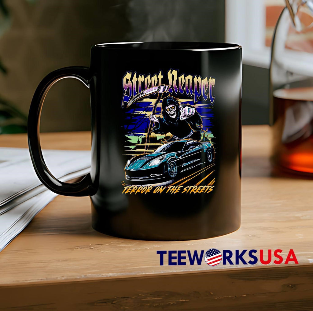 Street Reaper Grim Car Terror On The Streets - Adult & Kids T-Shirts, Sweatshirts & Hoodies apparel design preview 2