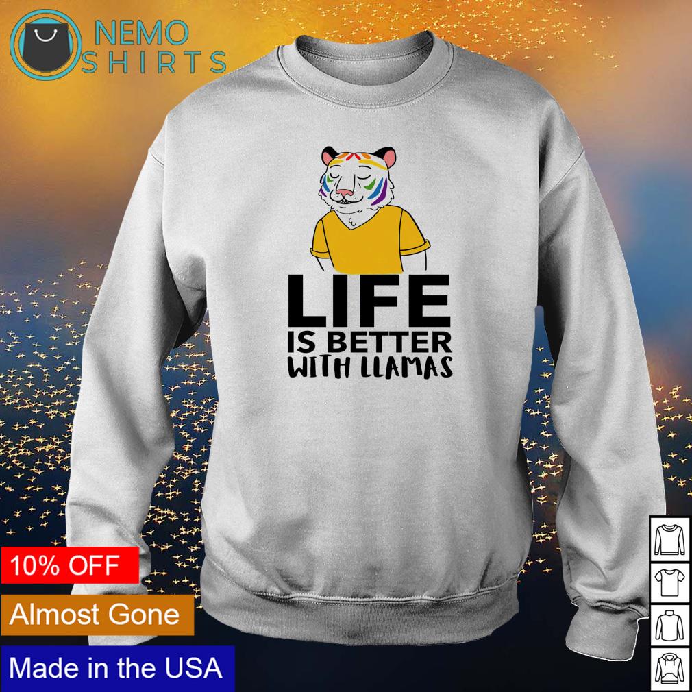 Tiger life is better with llamas - Adult & Kids T-Shirts, Sweatshirts & Hoodies product image 4