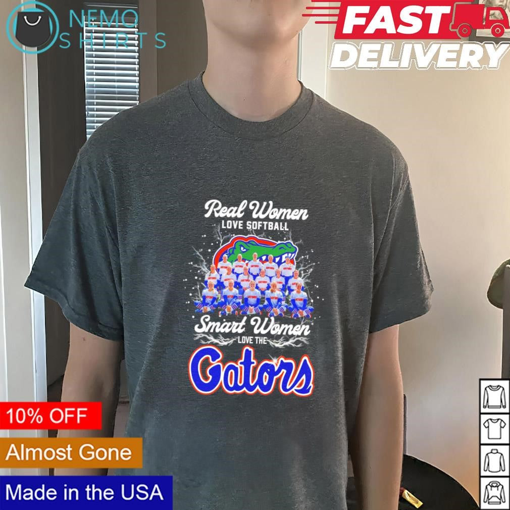Real women love softball smart the Florida Gators - Adult & Kids T-Shirts, Sweatshirts & Hoodies apparel design preview 3