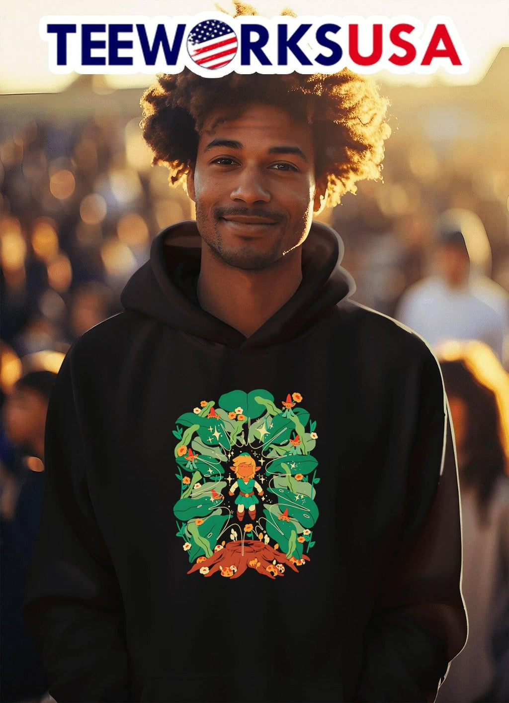 Minish boy and gnomes - Adult & Kids T-Shirts, Sweatshirts & Hoodies apparel design preview 2