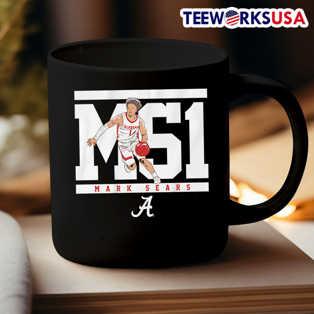 Mark Sears MS1 Alabama basketball - Adult & Kids T-Shirts, Sweatshirts & Hoodies apparel design preview 3