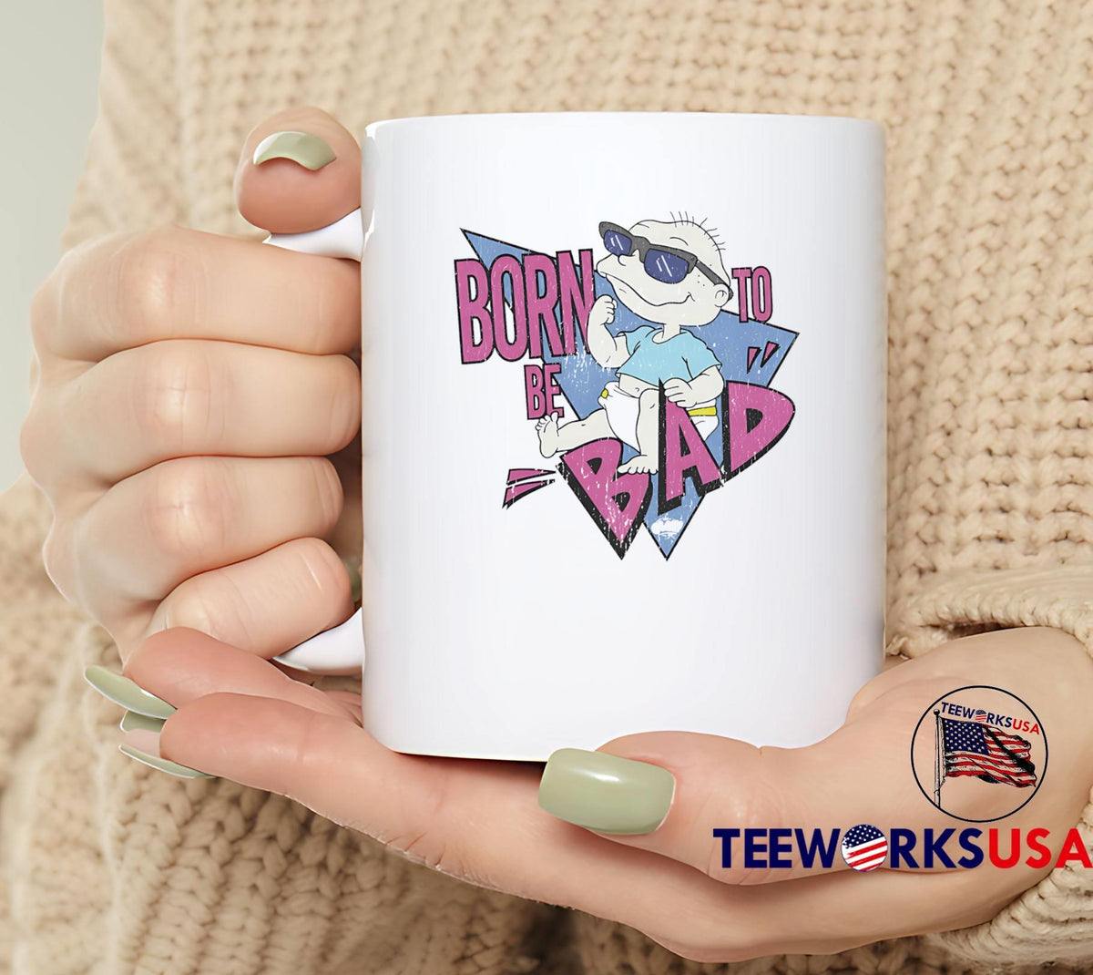 Clay Born to be Bad Tommy Pickles Rugrats - Adult & Kids T-Shirts, Sweatshirts & Hoodies apparel design preview 4