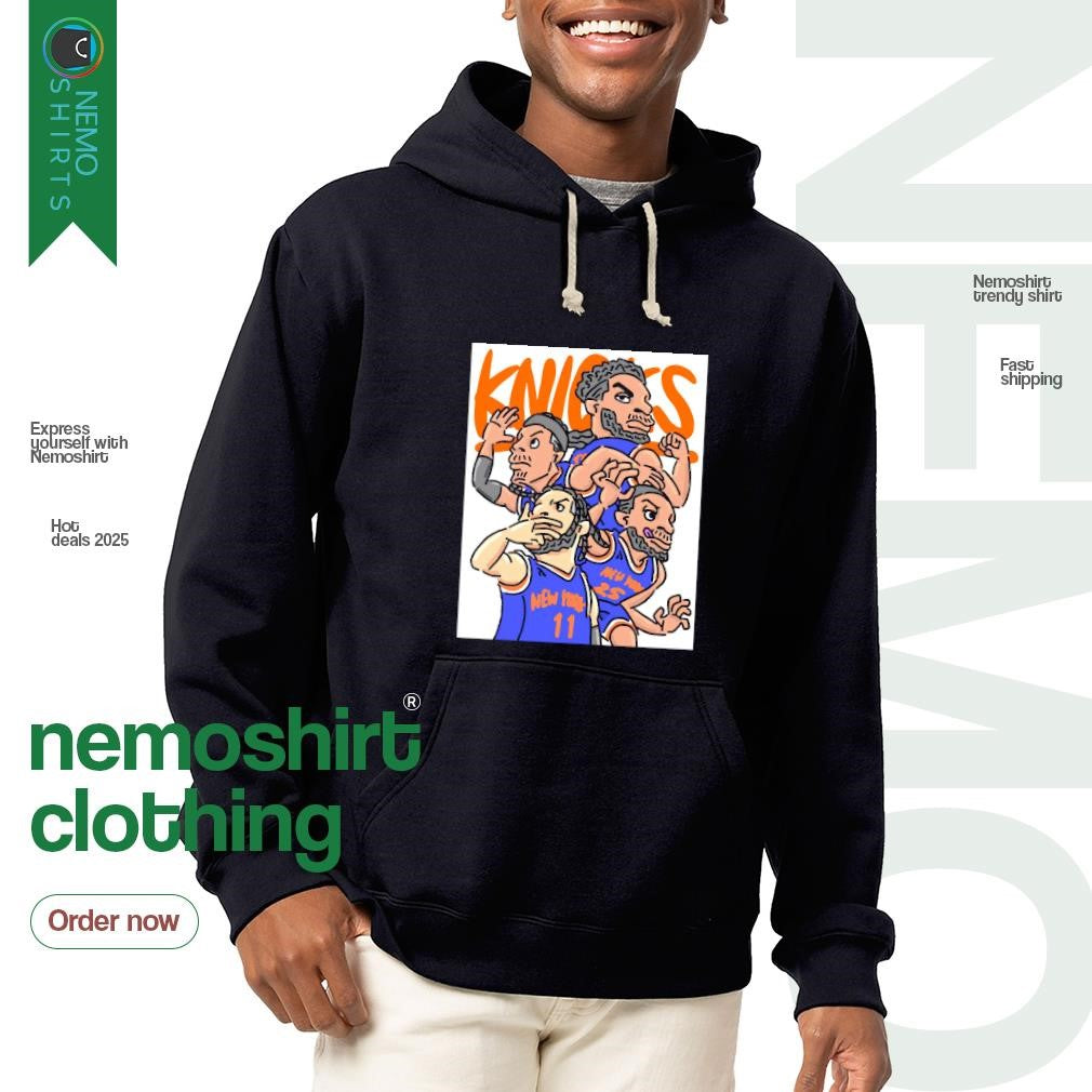 New York Knicks players team cartoon - Adult & Kids T-Shirts, Sweatshirts & Hoodies apparel design preview 2