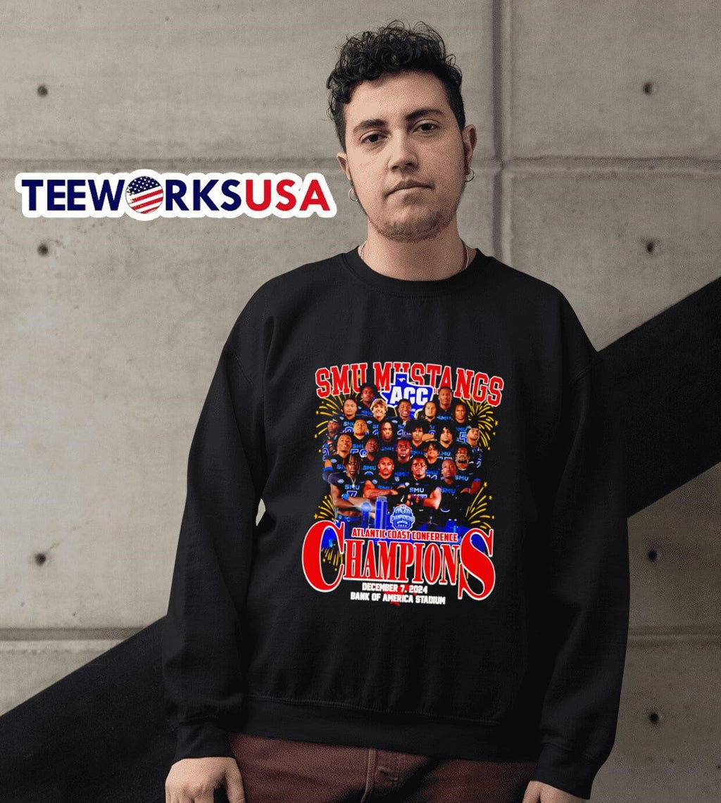 SMU Mustangs Atlantic Coast Conference Champions - Adult & Kids T-Shirts, Sweatshirts & Hoodies apparel design preview 6