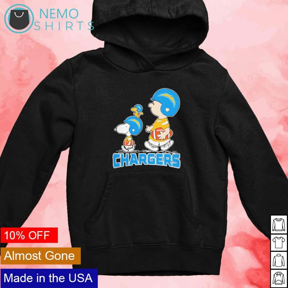 Snoopy and Charlie Brown Los Angeles Chargers - Adult & Kids T-Shirts, Sweatshirts & Hoodies apparel design preview 4