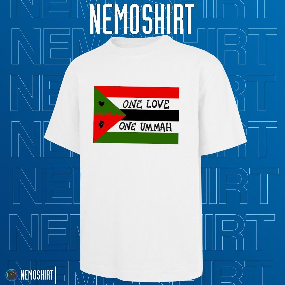 One love Ummah freedom flag - Adult & Kids T-Shirts, Sweatshirts & Hoodies apparel design preview 1