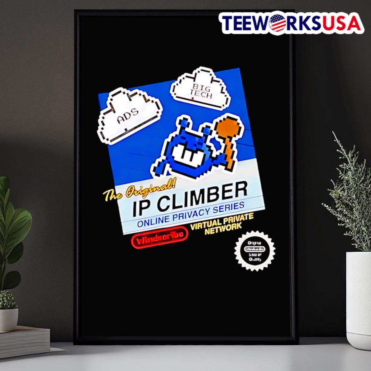 The Original Ip Climber Pixel Ads Big Tech Windscribe - Adult & Kids T-Shirts, Sweatshirts & Hoodies apparel design preview 5
