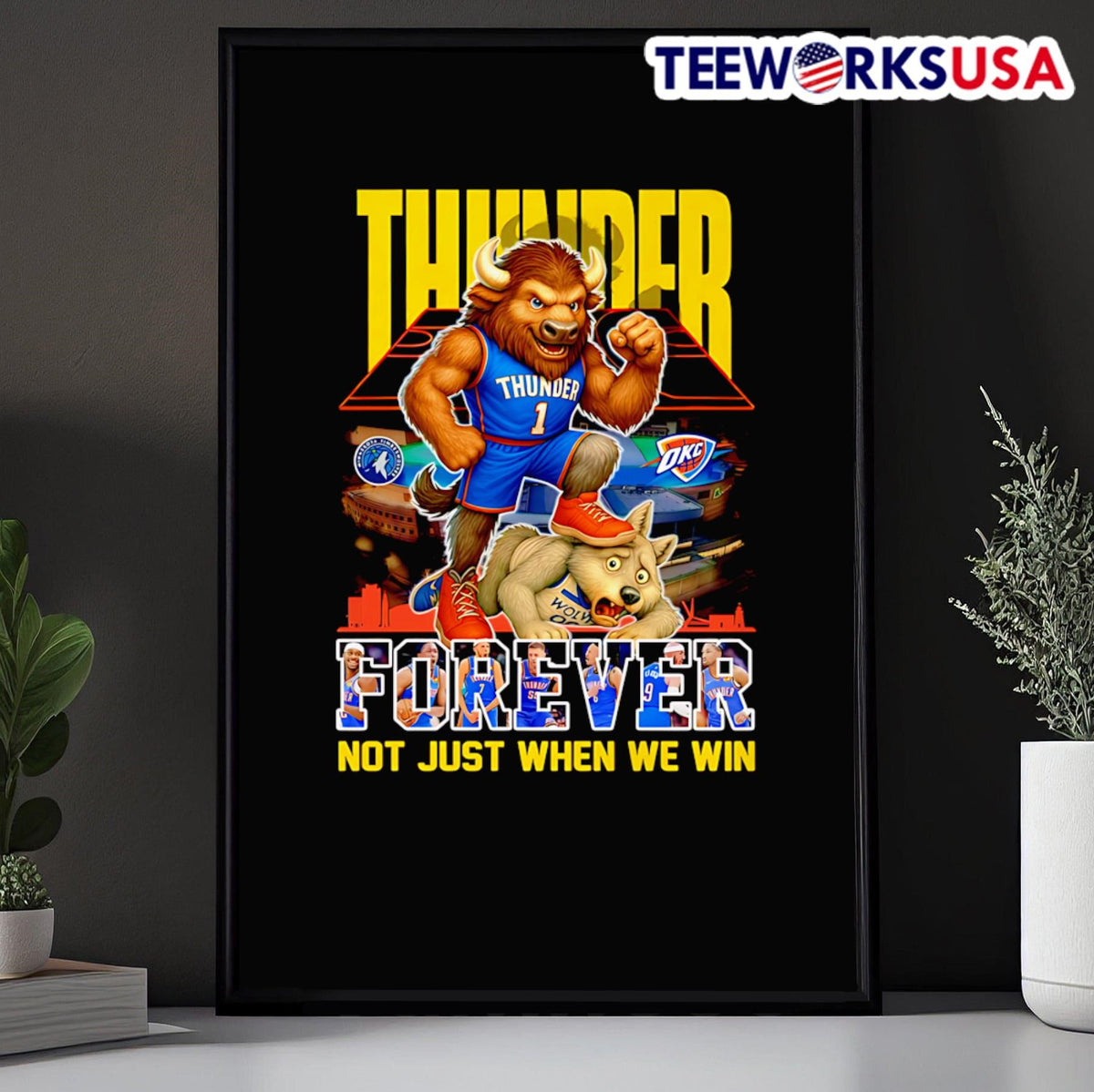 Rumble the Bison Thunder forever not just when we win - Adult & Kids T-Shirts, Sweatshirts & Hoodies apparel design preview 5