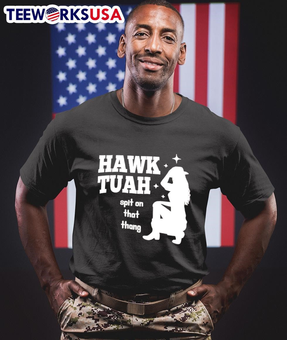 Hawk tuah spit on that thang cowgirl - Adult & Kids T-Shirts, Sweatshirts & Hoodies apparel design preview 1