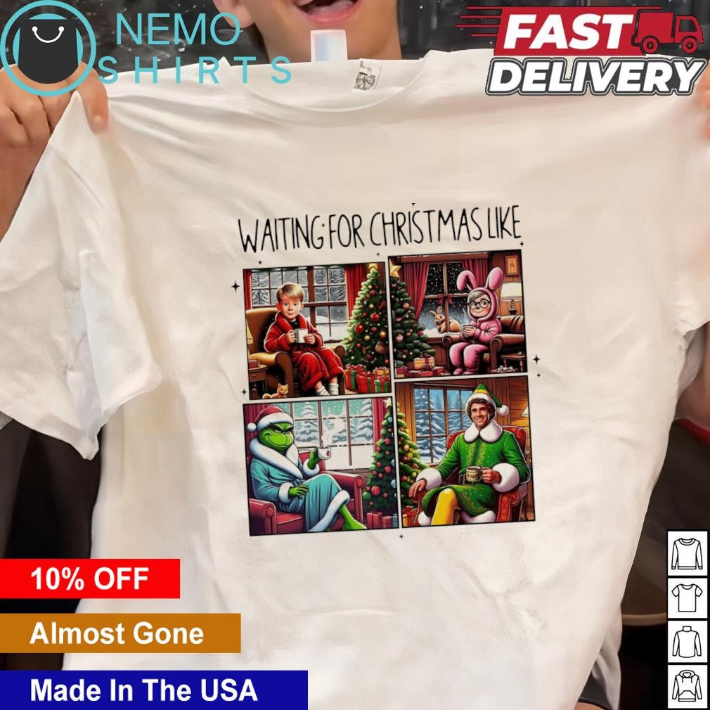 Waiting for Christmas like characters - Adult & Kids T-Shirts, Sweatshirts & Hoodies apparel design preview 1
