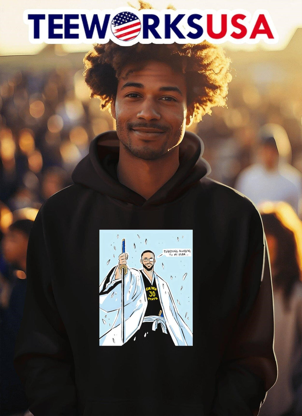 Stephen Curry x Aizen Sosuke everything according to - Adult & Kids T-Shirts, Sweatshirts & Hoodies apparel design preview 2