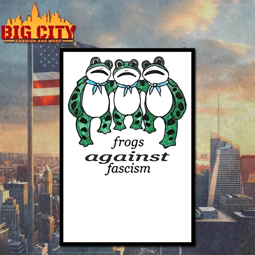 Frogs Against Fascism - Adult & Kids T-Shirts, Sweatshirts & Hoodies apparel design preview 4